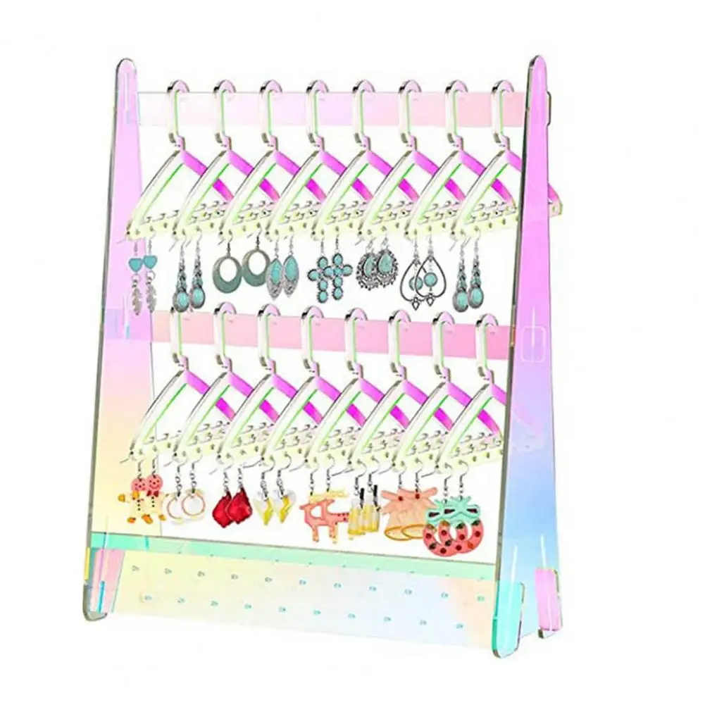 Earring Storage Rack Acrylic Jewelry Organizers Durable Earring Necklace Holders for Women Girls Home Storage Solution Jewelry mini 2024 desk calendar simple english calendar book with stickers daily to do list agenda organizers home office supplies