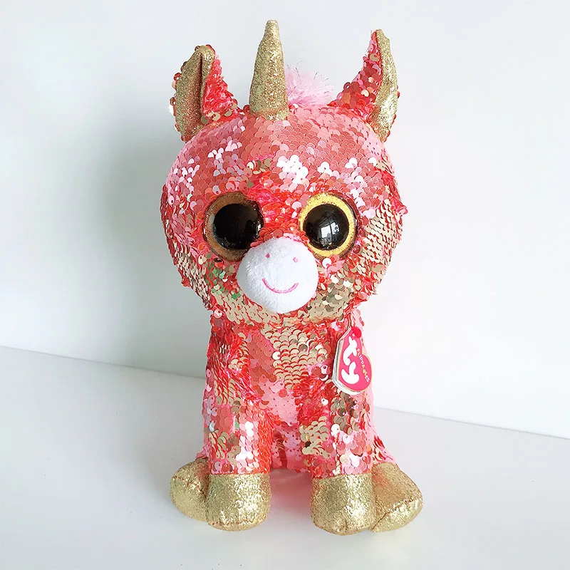 Occhi Grandi Ty Unicorno Grande 23 Cm Ty Beanie Grandi Occhi