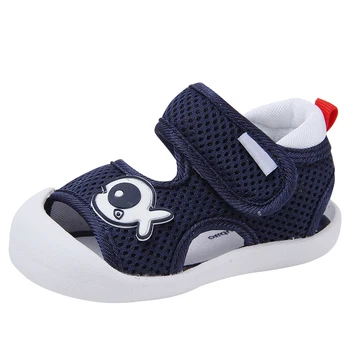 Baby Boys Girls Sandals Rubber Soled Non-slip Soft Bottom Velcro Toddler Shoes