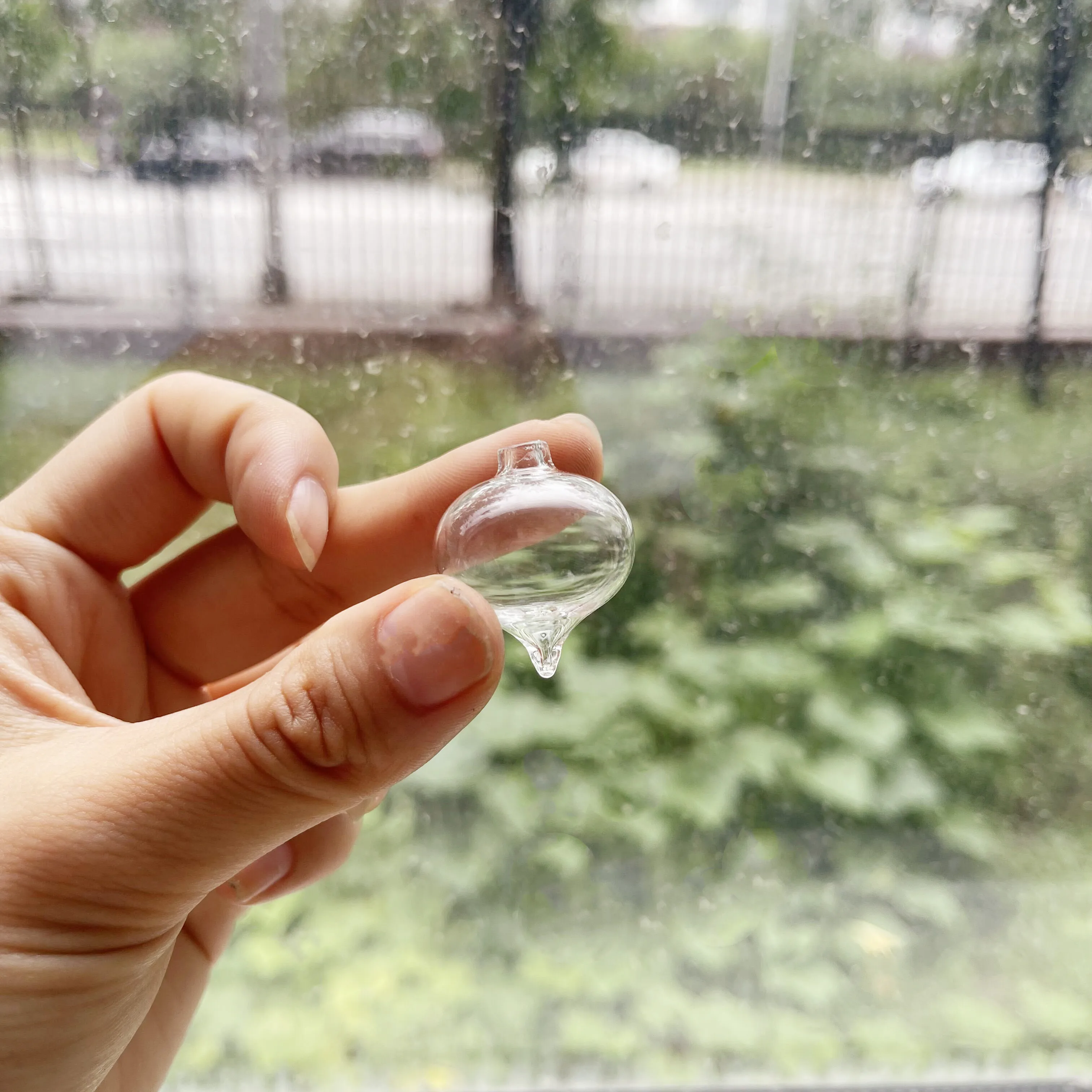 중공 유리 타원형 버블 바이알 펜던트, 유리 글로브 비즈, 유리 위싱 병, 바이알 쥬얼리 제작, DIY 액세서리, 5 개, 10 개, 20 개