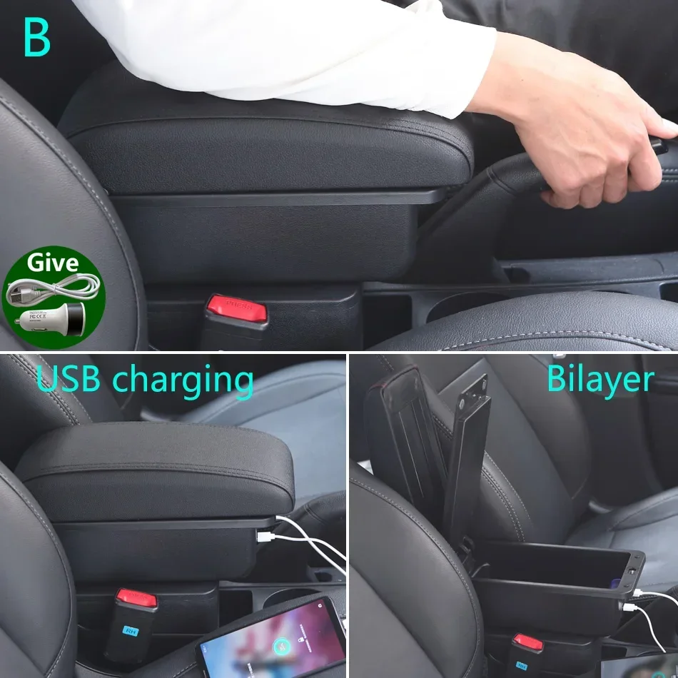 시트 이비자 팔걸이 박스, 시트 이비자 6j MK4 IV 6L 차량용 팔걸이 2018-2025 수납 박스 개조 부품 자동차 인테리어 액세서리