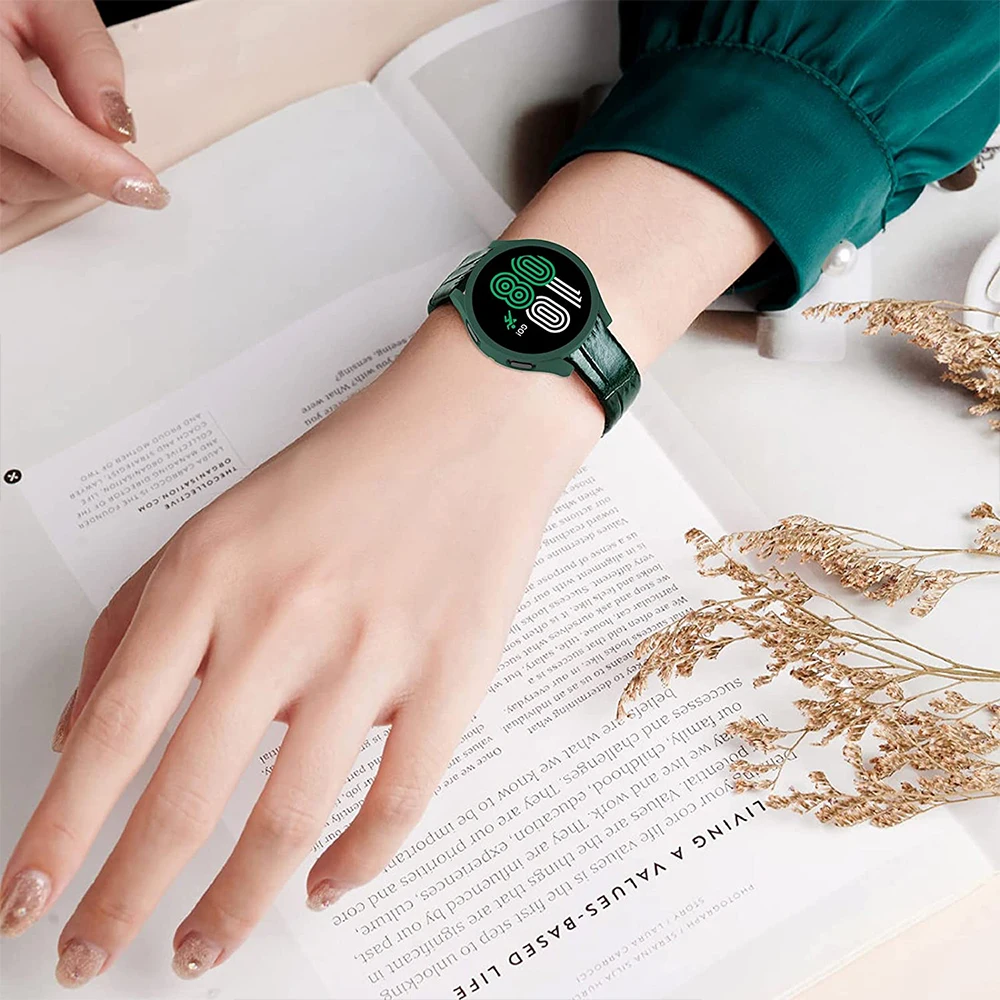 삼성 갤럭시 시계 4 용 PC 무광택 시계 케이스 40mm 44mm 커버 시계 4 클래식 42mm 46mm 용 전방위 보호 범퍼 쉘