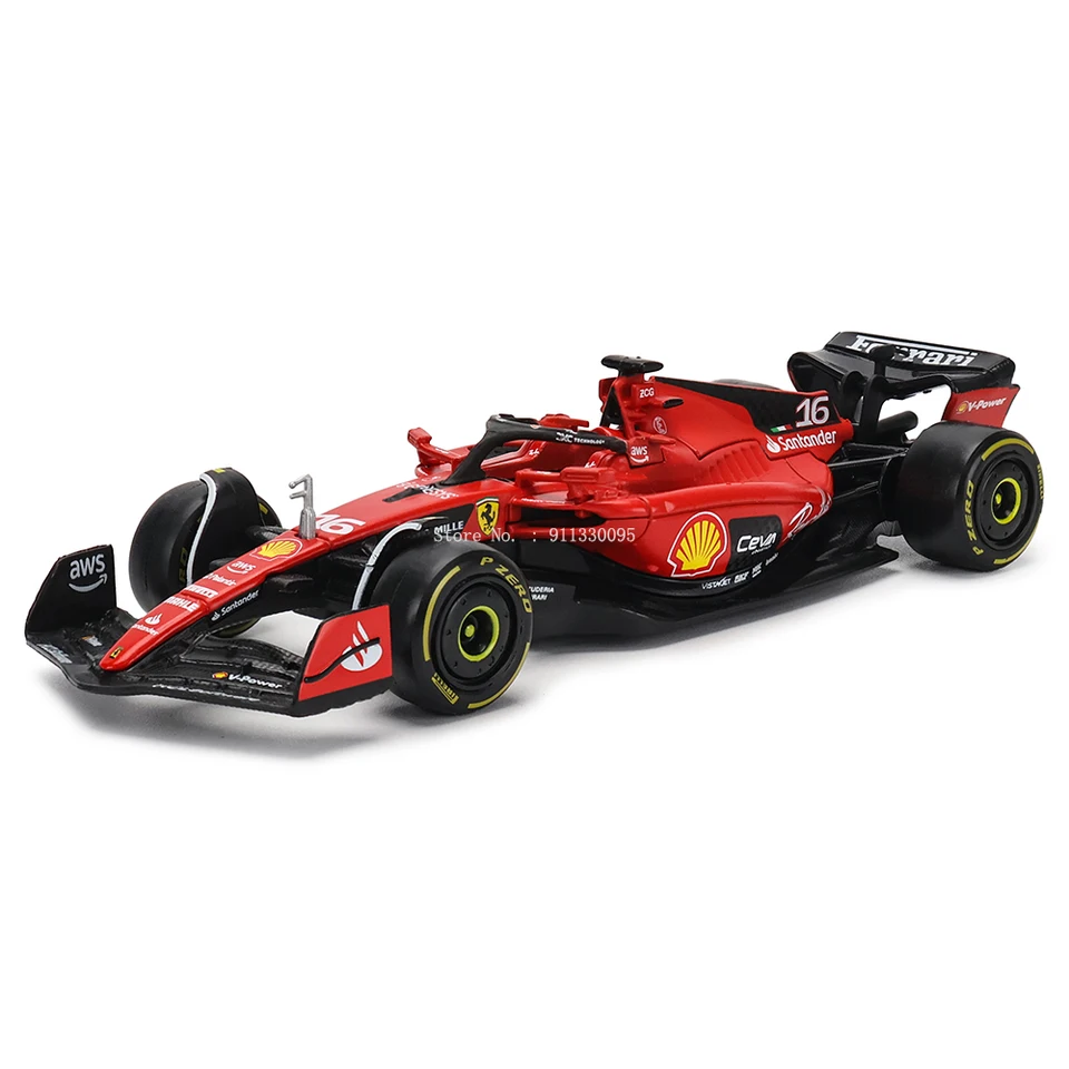 Bburago 1:43 F1 페라리 2023 SF23 16 Lecler 55 Sainz Jr. 합금 자동차 다이 캐스팅 모델 장난감 컬렉션 1 차 수식