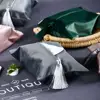 Ins Style Fabric Tissue Bag Velvet Modern Minimalist Handmade Tassel Tissue Cover,Desktop Tissue Box,Flannelette Storage Box 5