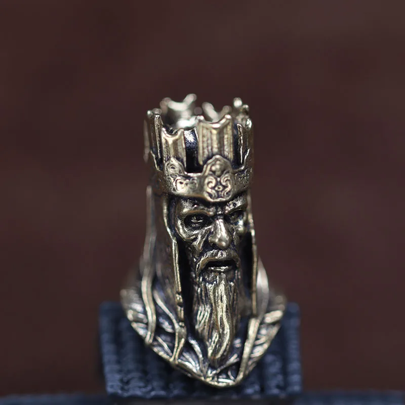 Pope Brass Knife Beads EDC DIY Paracord Woven Bracelet Lanyard Pendants Pontiff Head Sculpture Outdoor Tool Hangings paracord accessories paracord bracelet outdoor accessories paracord bracelet accessories paracord lanyard pendants outdoor knife lanyard