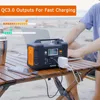 200W Portable Power Station, FlashFish 40800mAh Solar Generator, Equipped with 110V AC Socket/2 DC Ports/3 USB Ports 5