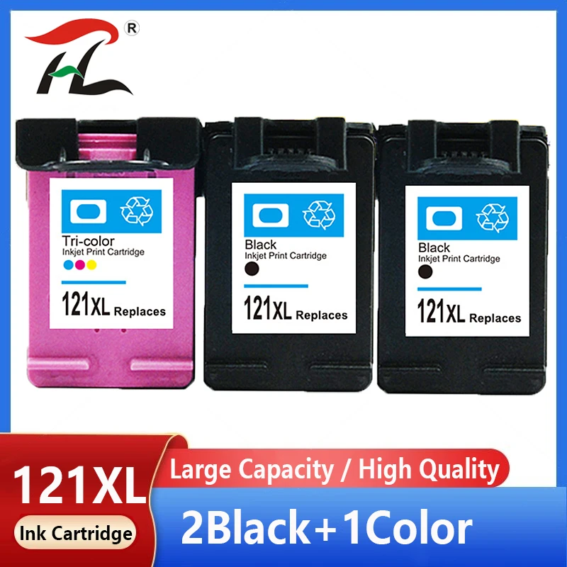 

121XL Ink Cartridge Replacement for HP 121 for Deskjet D2563 F2423 F2483 F2493 F4213 F4275 F4283 F4583 Printer