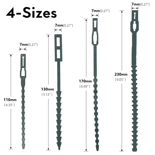 50/100PCS Plastic Plant Ties Reusable Fastener Greenhouse Grow Kit For Garden Tree Tomato Vines Climbing Multi-Function Clip 6
