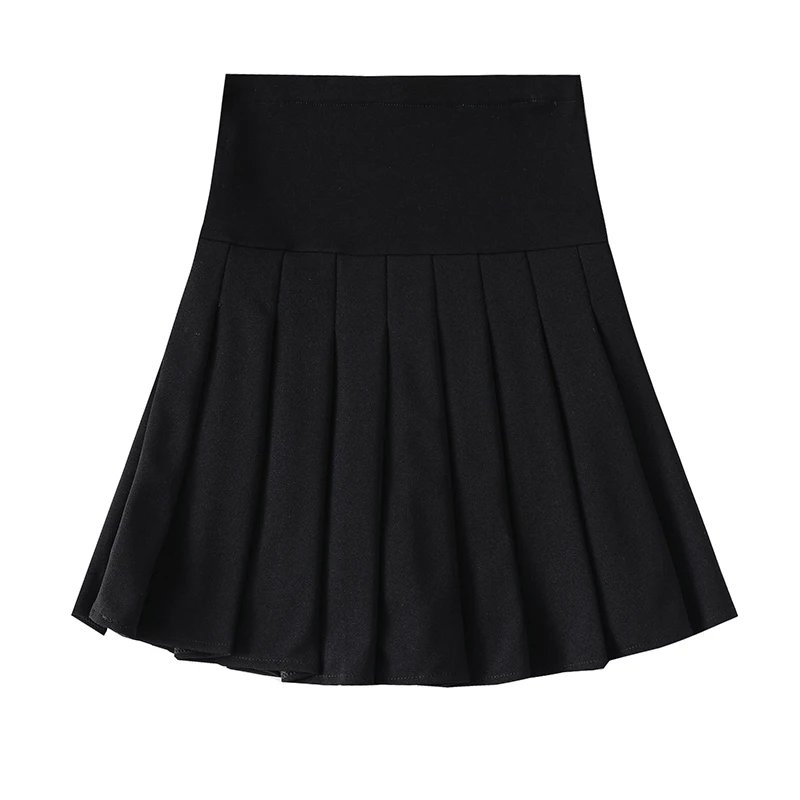 Spring Autumn Pregnant Women Pure Color Trousers Pleated Skirt Short Skirt High Waist Maternity Mini Skirts Suits Skirts