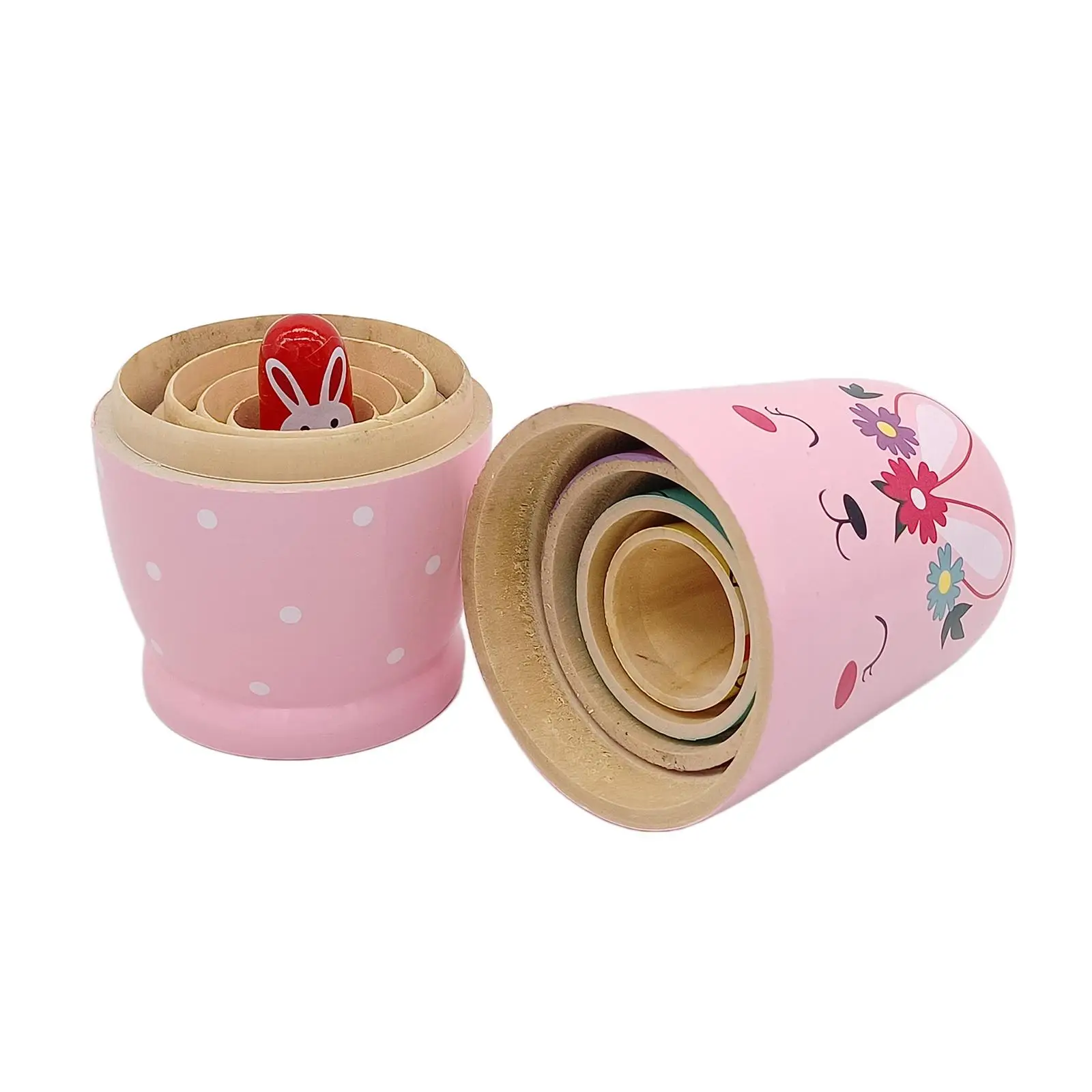 

Stacking Doll 5 Layers Nesting Dolls Wood Matryoshka Multipurpose Handmade