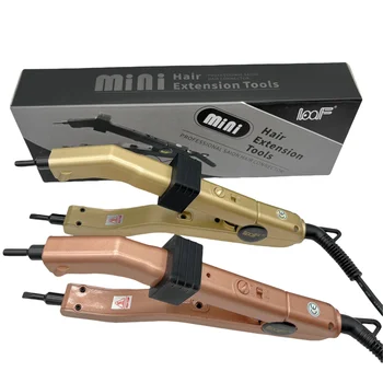 Loof golden Heat Hair Connector Temperature Controllable Heat Iron Hair Extension Tools Kit