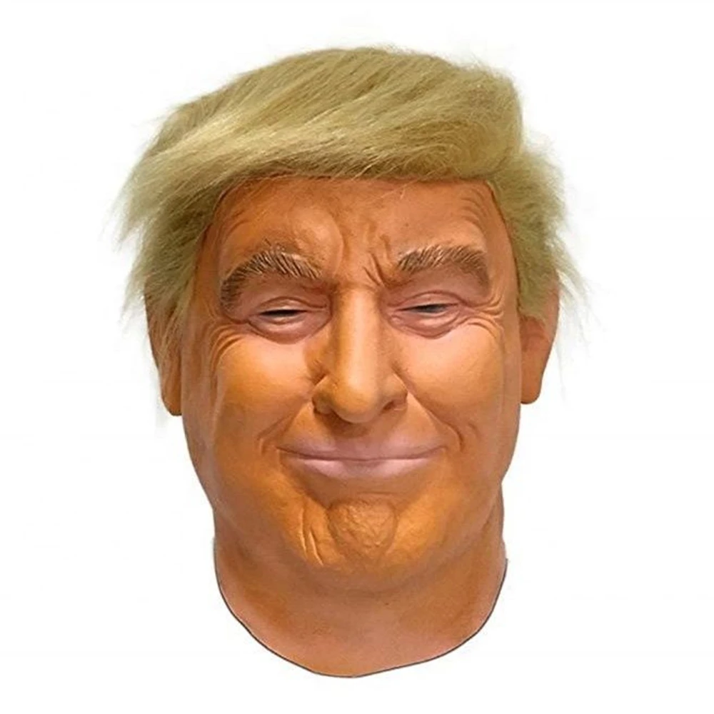 

Trump Latex Full Head Face Human Mask, Festival, Halloween, Easter Costume, Party, Donald Trump, Presidential Cosplay Fans