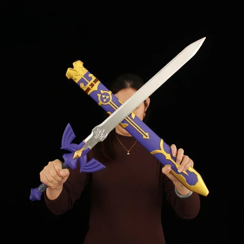 The Hyrule Fantasy Weapon Zeldas Master Sword Hylian Shield 80cm PU Samurai Sword Weapon Model Collection Crafts Cosplay Props 2