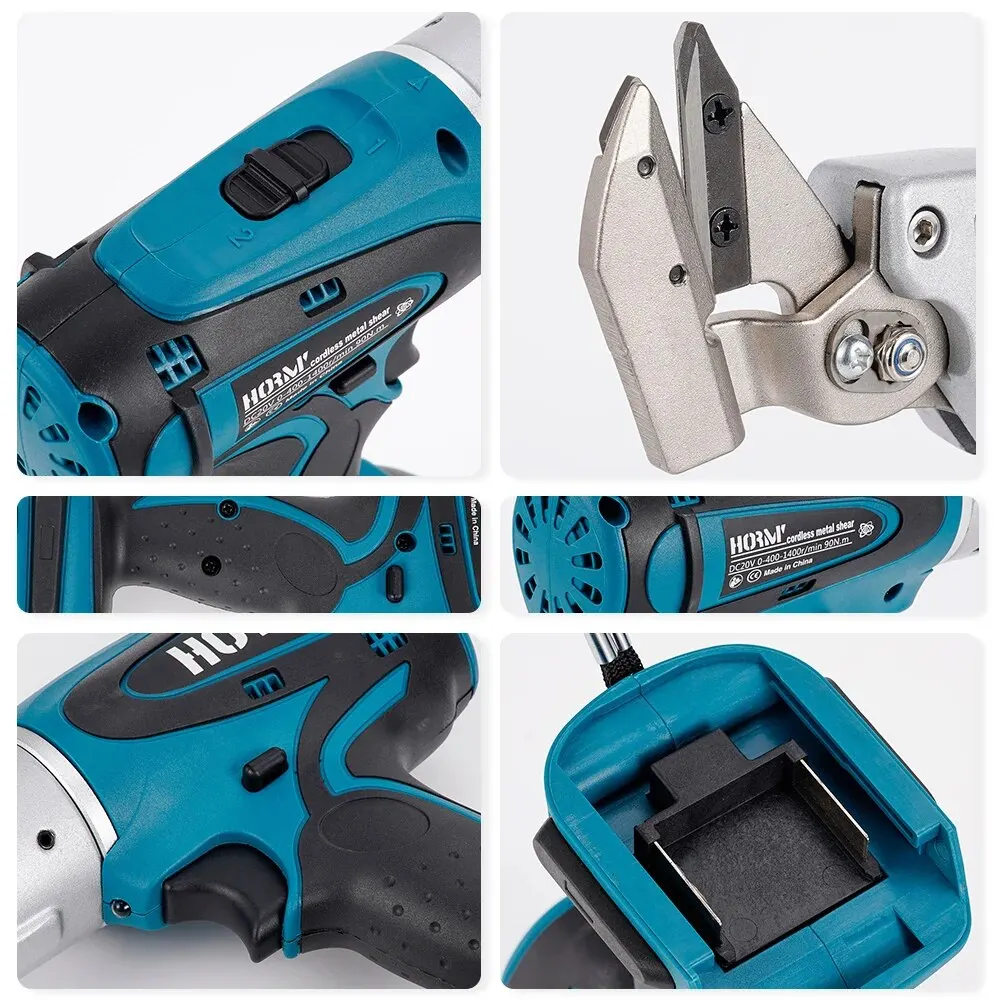 Hormy Cordless Electric Iron Scissor Metal Cutting Tools Iron Shear Sheet Replaceable Carbon Steel Cutter For Makita 18V Battery 6