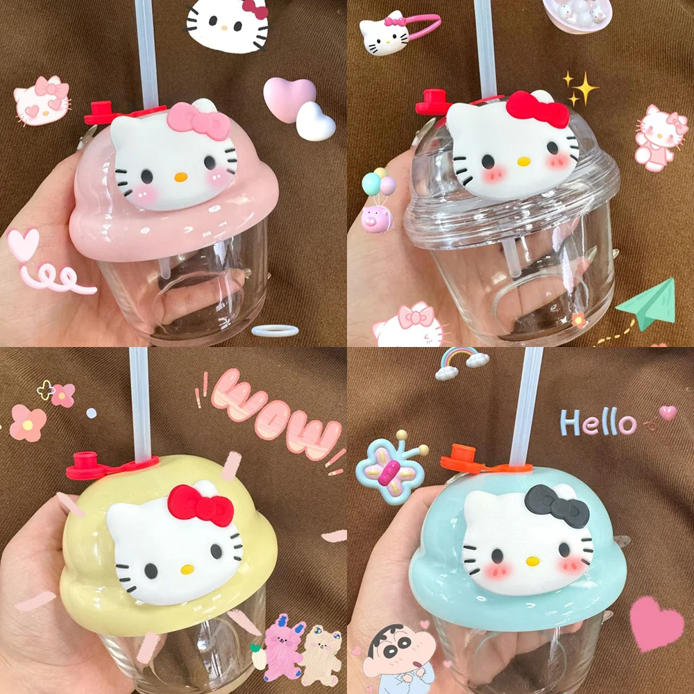 

Miniso Sanrio, Hello Kitty стакан для воды кавайная домашняя офисная стеклянная кофейная чашка аниме милая горячая холодная чашка Мультяшные подарки на день рождения игрушки