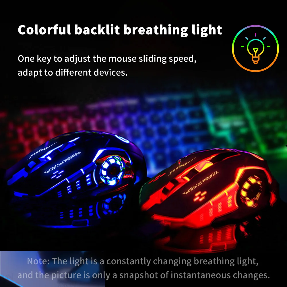 Wireless Rechargeable Backlit Bluetooth Mouse