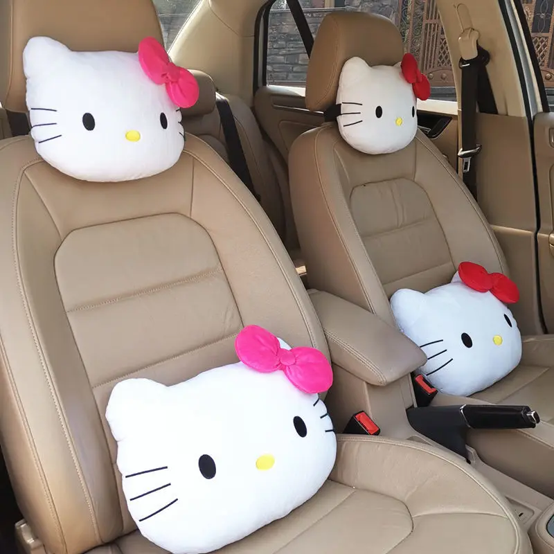 New HELLO KITTY Back Rest Cushion Pillow Car Accessories