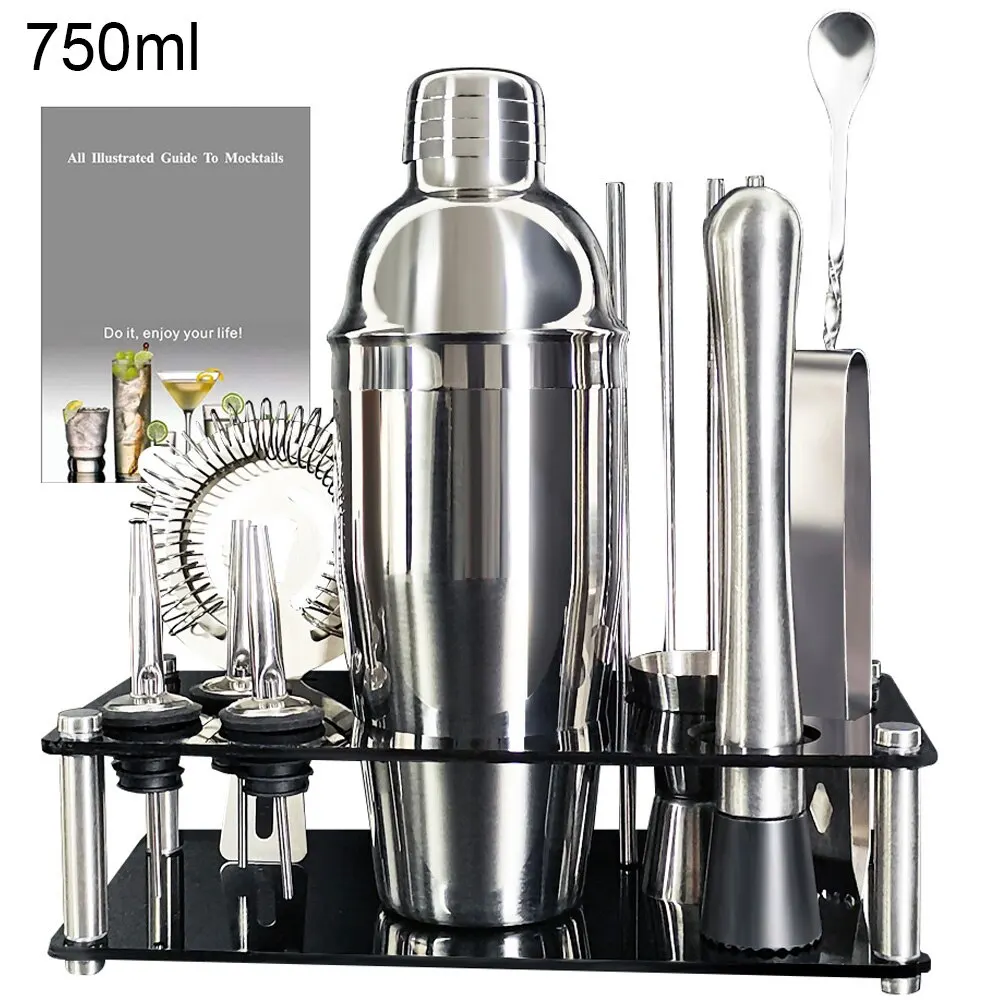 Ensemble de préparation de cocktails, 22 pièces, Kit de barman pour  mélangeur de vin Martini, outil de bar en acier inoxydable, accessoires de  fête de boisson à la maison - AliExpress