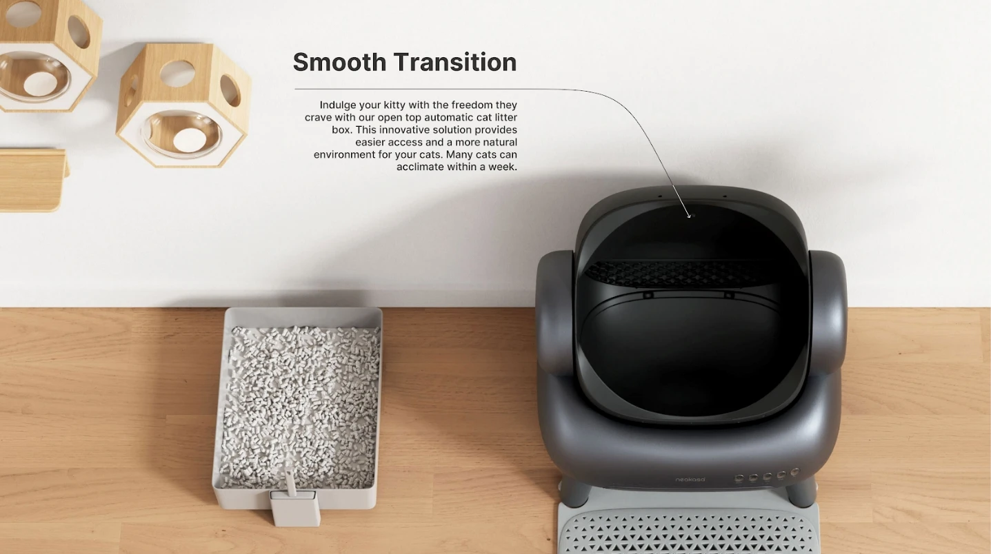 Lettiera Autopulente Neakasa M1 Per Gatti - Controllo App, Design Aperto XXL, Senza Odori, Per Multi-Gatto - Foto 8
