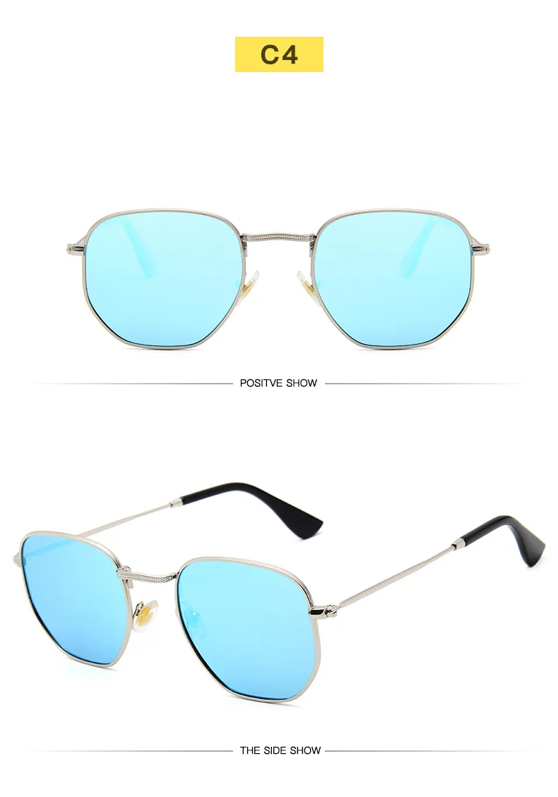 Women's Glasses Hexagon Polarized  Sunglasses 2022 Men Women Square Polygon Sun Glasses Luxury Brand Design Retro Frame Eyewear de sol hombre rose gold sunglasses