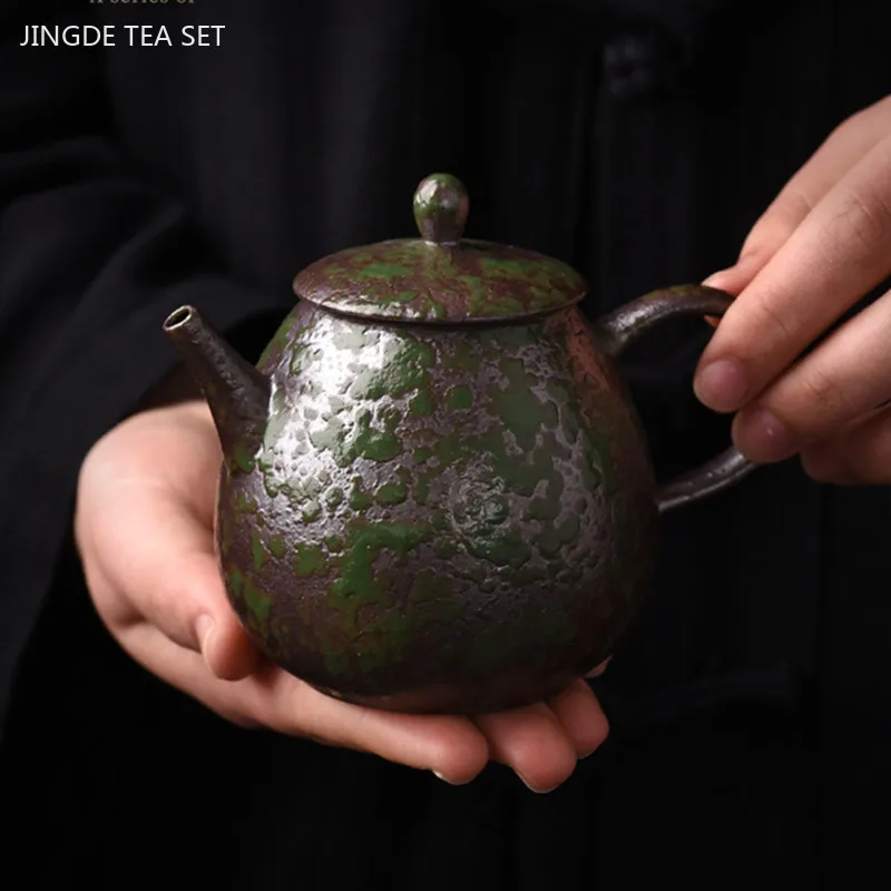 200ml Antique Handmade Ceramic Teapot High Quality Filter Beauty Pot Chinese Dragon Egg Tea Kettle Customized Tea Infuser