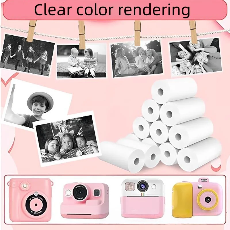 57X25mm 감열지 롤, 미니 휴대용 감열 프린터 용지, 어린이 카메라 즉석 인쇄 카메라용