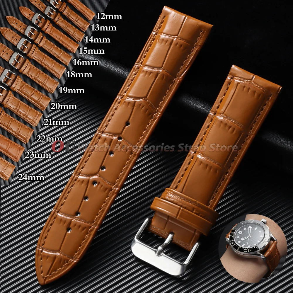 Universal Genuine Leather Wristband for Watches - Premium Sports Accessory