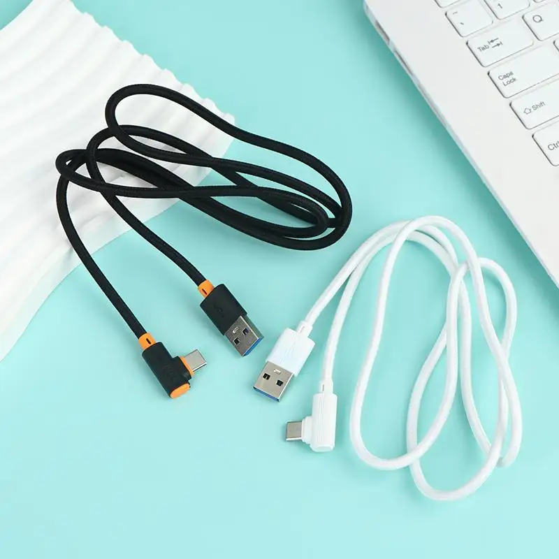 【C】240W 슈퍼 플래시 충전 데이터 케이블 USB to Type C 90 ° 엘보우 데이터 케이블 1M/1.5M/2M/ 고속 충전