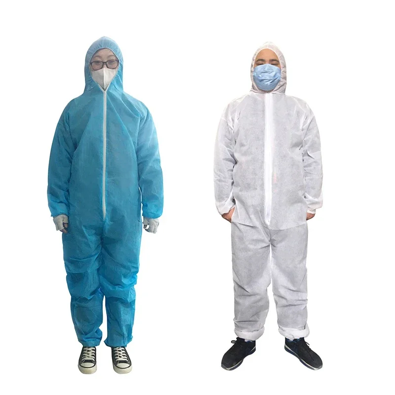 Disposable Work Jumpsuit Breathable Non-woven Fabric Dustproof Oil Resistant Safety Anti Dust Spary Painting Decorating Labour