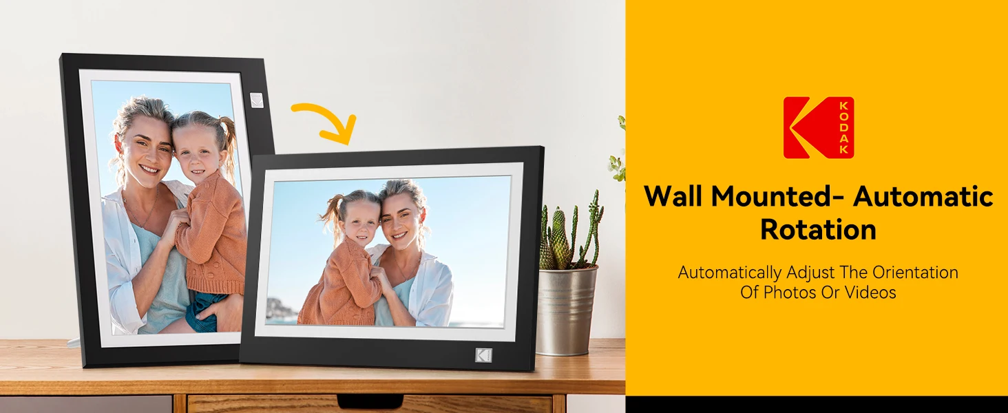 Description Picture 4 of item【1 year warranty】Kodak 11.6 Inch WiFi Digital Picture Frame,1366*768 HD IPS Touch Screen with 32GB Storage,Instant Share Photo