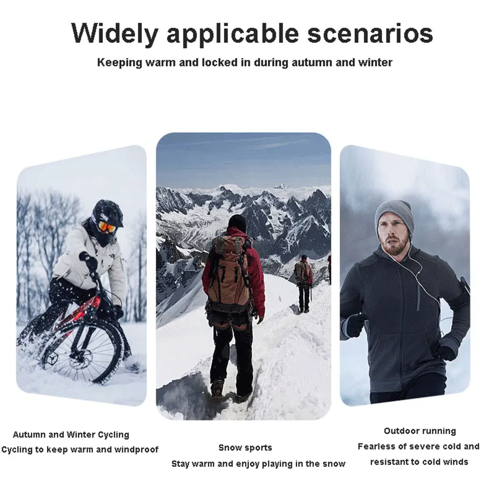 Motorcycle Mask Winter Warm Balaclava Half Face Black Warm Fleece Neck Scarf Riding Biker Windproof