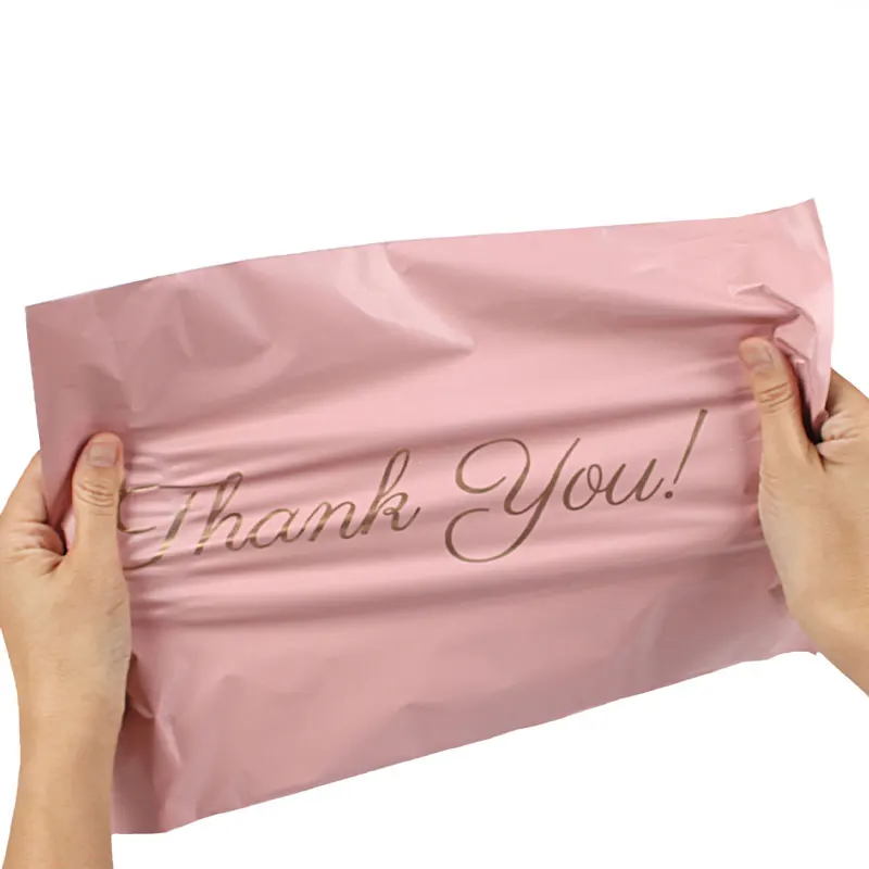 50Pcs THANK YOU Mailing Shipping Bags Pink Color Plastic Gifts Shoe Boxes Packing Pouch Waterproof Express Mailer Courier Bag 3