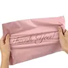 50Pcs THANK YOU Mailing Shipping Bags Pink Color Plastic Gifts Shoe Boxes Packing Pouch Waterproof Express Mailer Courier Bag 3