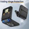Slide Camera Lens Cover For Samsung Galaxy Z Flip 4 2022 Case Hinge Protection Magnetic Kickstand Military Shockproof Protective 2