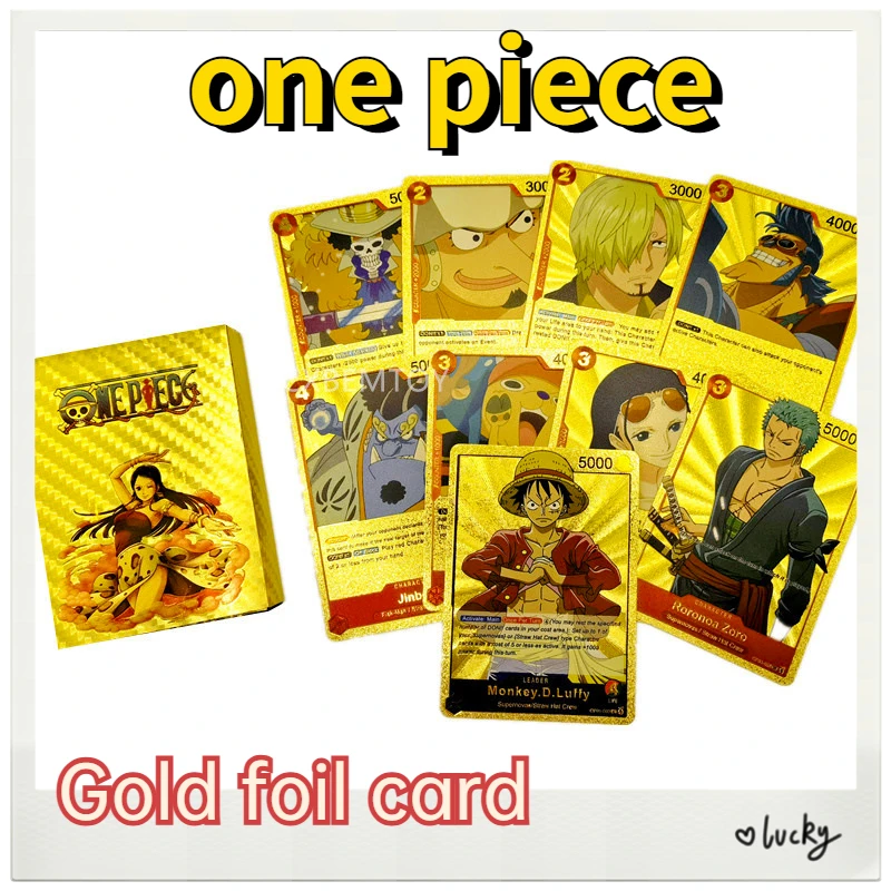 

Мультяшное Аниме One Piece Gold Foil Card английская версия Luffy Zoro Sanji Hot Gold Card Детские хобби Коллекция открыток подарок