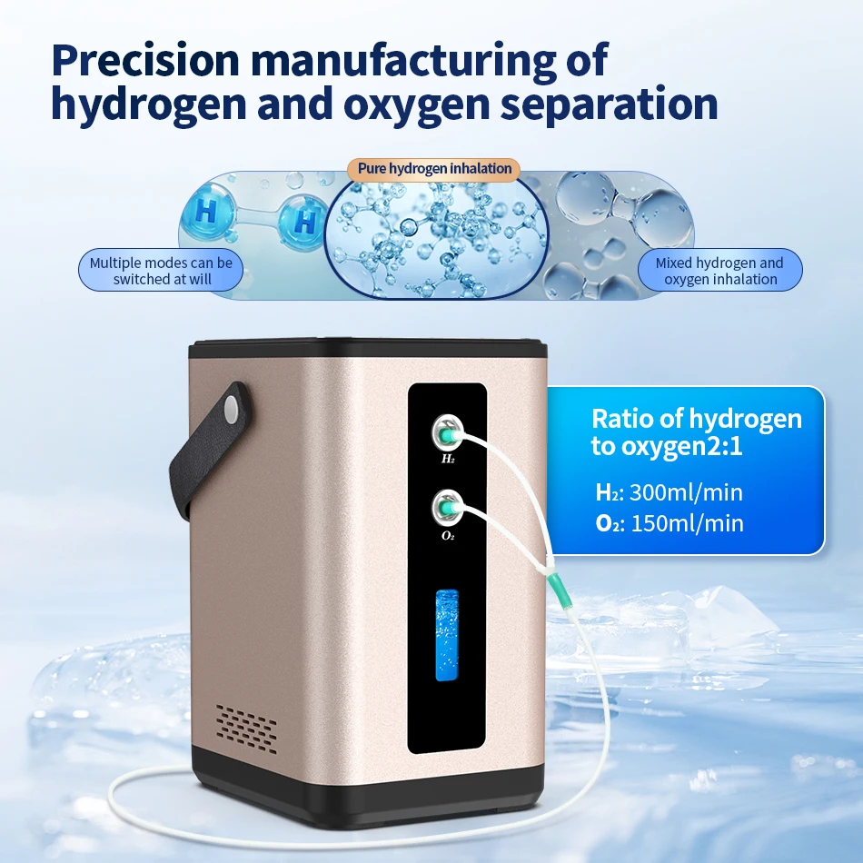 Suyzeko 水素水生成器 450 ミリリットル分子水素吸入機 H2 Inalador