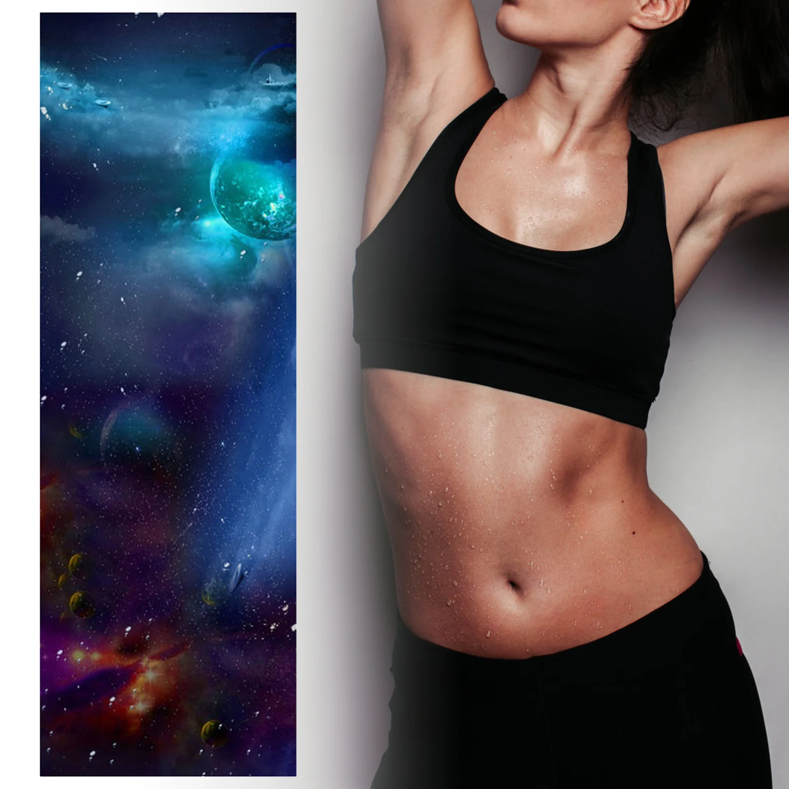 Hot Yoga Mat Towel 185*61cm Printed Yoga Towel Non slip Fitness Workout Mat Cover For Pilates Gym Yoga Blankets