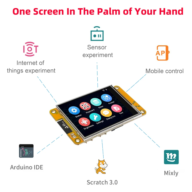 ESP32 MCU 2.8 Inch Smart Display for Arduino LVGL WIFI Bluetooth Touch WROOM 240*320 Screen LCD TFT Module with Free Tutorials