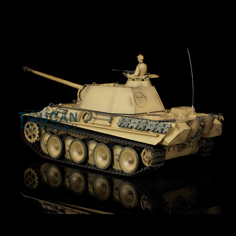 New Heng Long 1/16 Scale RC Tank 3879 Yellow 7.0 Panther G RTR Metal Tracks Wheels TH17499-SMT4 5