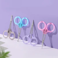 Mini Stainless Steel Nose Hair Eyebrow Scissors Small Multipurpose Personal Care Trimmer  Plastic Handle 1