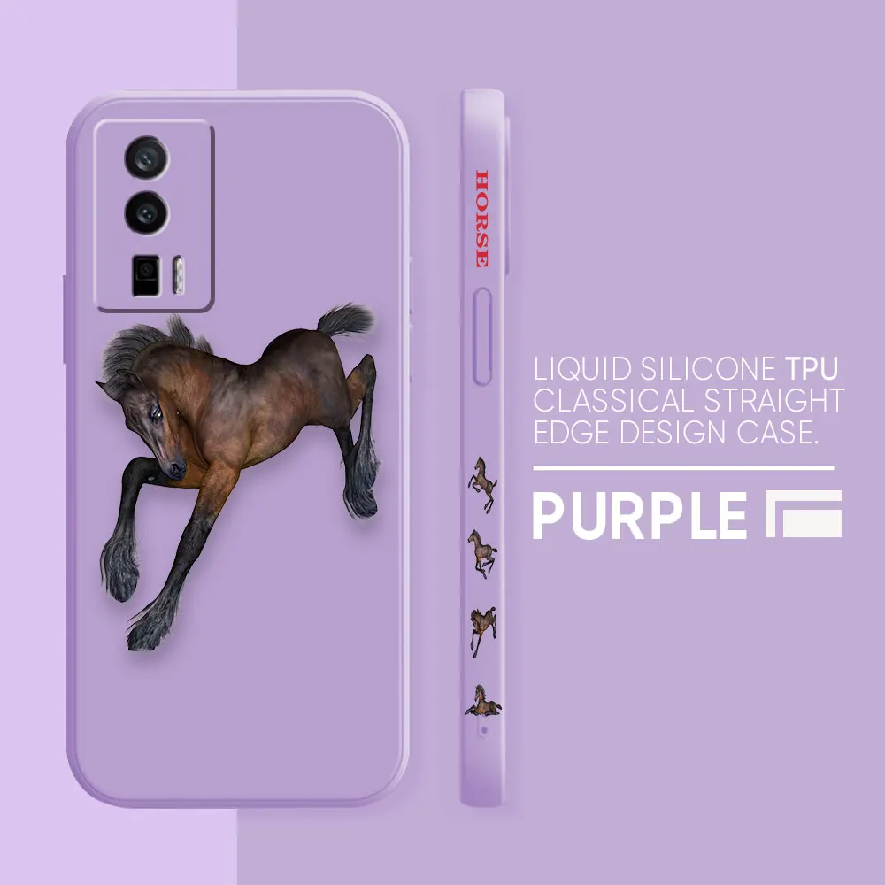 thumbnail image 1 of Case For Redmi K60E K50 K40S K40 K30 K20 10C 9 8A 8 10 Pro 4G 5G Colour Simple Liquid silicone Case Galloping Horses, 1 of 5