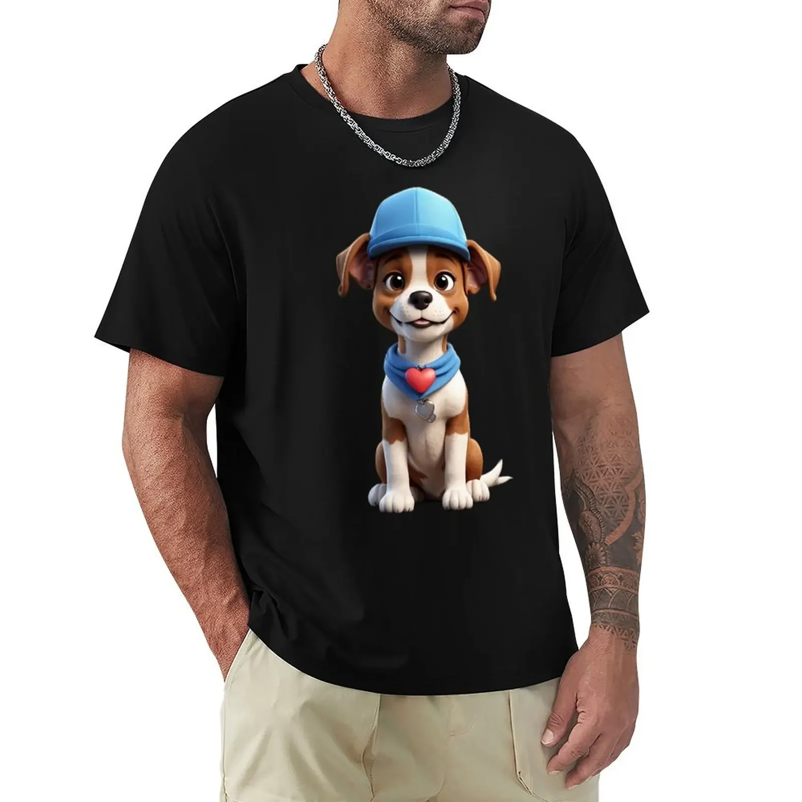 

Cute dog Boxer in cinematic render T-shirt customs anime plain black t shirts men