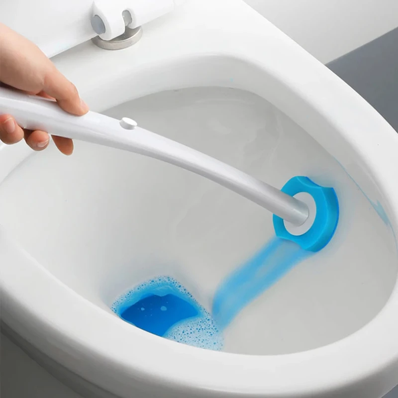 Bathroom Accessories Toilet Brush Set Disposable Toilet Brush Without Dead Angle Cleaning Tools Household Long Handle Cleaner Brush Bathroom Accessories For Toilet