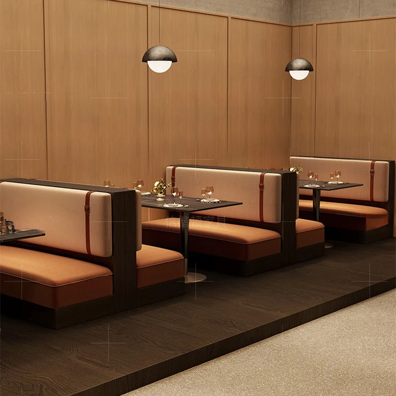 Modern Fashion Party Durable Leather Chairs and Sofas for Fast Food Restaurants Coffee Shops