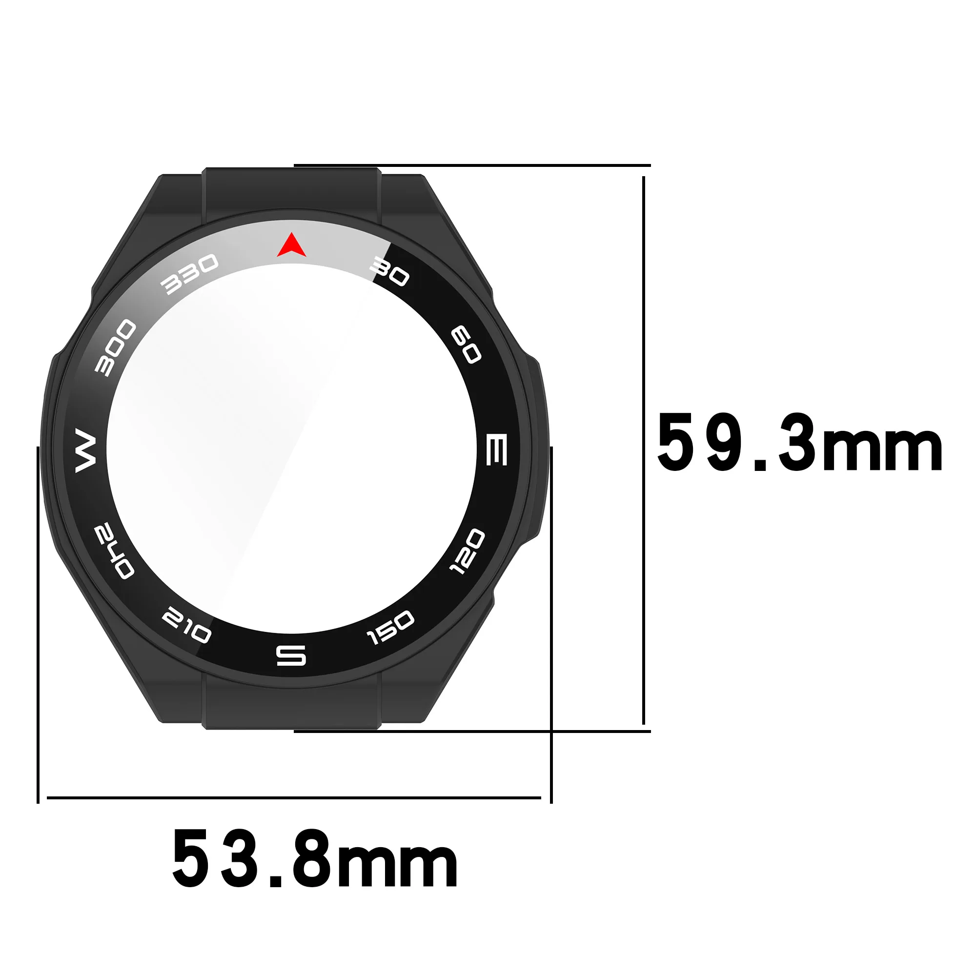 Watch Screen Protector Case Watch Accessories Watch Case Watch Protective Case Watch Cover Watch Protective Cover Glass Cover Case+Tempered Glass For Huawei Watch Ultimate Screen Protector Shell Anti-scratch Cover Bumper for Watch Ultimate Accessories