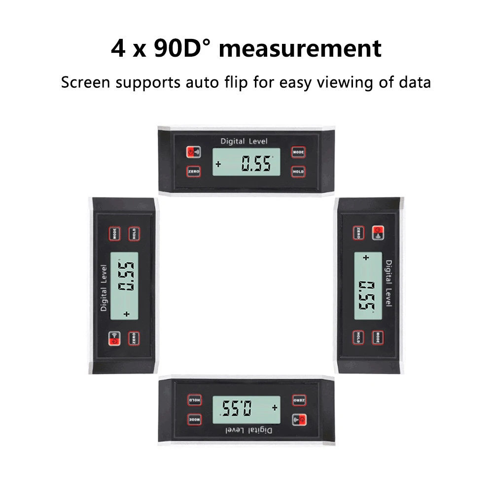 Protractor Digital Angle Gauge Inclinometer Magnetic Electronic Level LCD Digital Display Gauge Angle Measuring Instruments 4