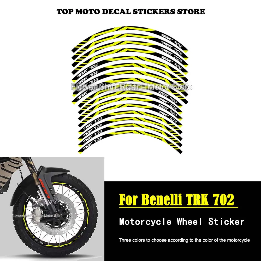 For TRK 702 Motorcycle Wheel Rim Sticker Hub Stripe Tape Decal Accessories Waterproof 19/17 Inch for Benelli TRK 702 2023 2024 10 5 inch nv105wam n31 edp interface 1920x1280 rgb vertical stripe tft lcd display transmissive panel for industrial medical