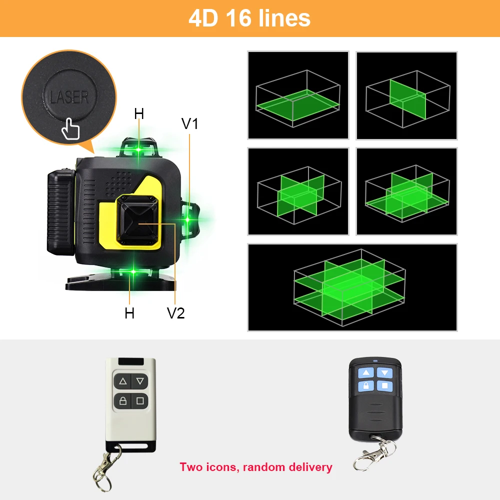 FIRECORE F504T-XG 16 lines 4D Green Laser Level 360 nivel laser Self-Leveling лазерный уровень Remote Control Support Receiver laser level