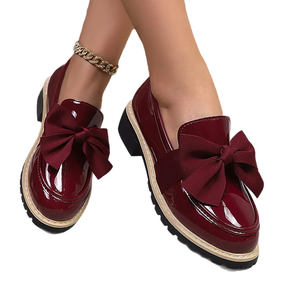 2025 Women Plus Size Loafers Women British Style Platform Shoes Office Ladies Light Casual Designer Shoes Zapatos De Mujer