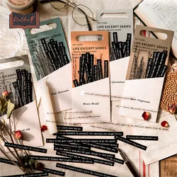 40pcs Inspiring Words Stickers DIY Scrapbooking Hand Account Journal Planner Decoration Stationery Stickers Korean Stationery